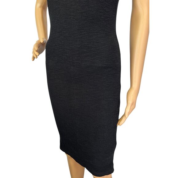 NWT Zara Ribbed Bodycon Dress Black Sleeveless Knit Size M - Picture 12 of 15